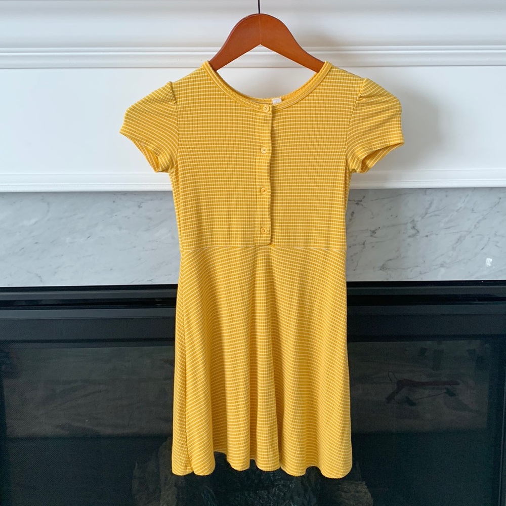Yellow and white striped GAP dress